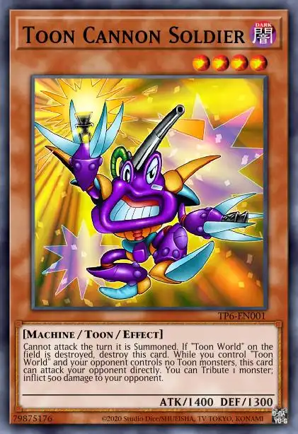 Edison Rulings for Toon Cannon Soldier